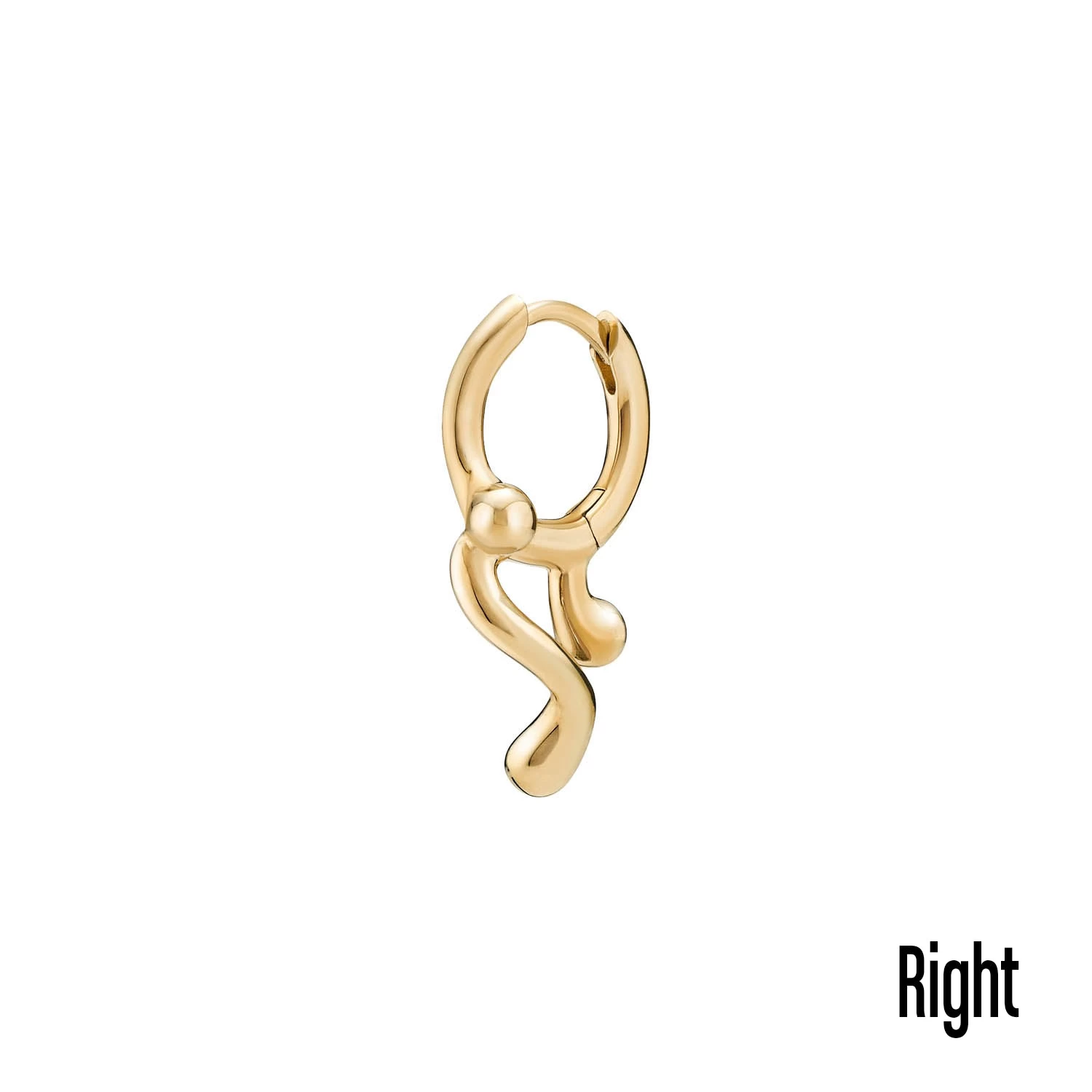 Maria Black - Brain Jelly Huggie ørering, 8mm - Forgyldt Sølv 6 Maria Black - Brain Jelly Huggie ørering, 8mm - Forgyldt Sølv - Billede 4