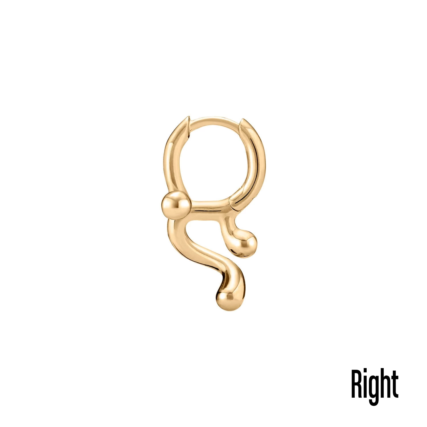 Maria Black - Brain Jelly Huggie ørering, 8mm - Forgyldt Sølv 7 Maria Black - Brain Jelly Huggie ørering, 8mm - Forgyldt Sølv - Billede 5