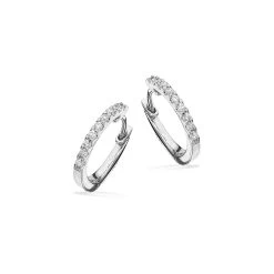 Scrouples - Dazzling Clip Creoler, 0,12 Ct. - 14 Kt. Hvidguld