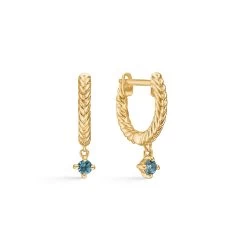 Mads.Z - Kiss Creoler, Blå - 14 Kt. Guld