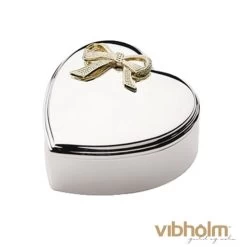 Nordahl Andersen - Smykkeskrin Hjerte M/Sløjfe - Krom 154-83470