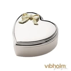 Nordahl Andersen - Smykkeskrin Hjerte M/Sløjfe - Krom 154-83471