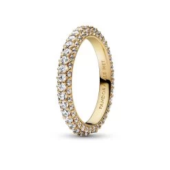 Pandora - Timeless Pavé Single Row Ring - Forgyldt Metalblanding