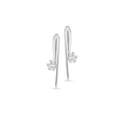 Scrouples - Vida ørebøjler - 8 Kt. Hvidguld 2x0,05ct. H-w/p1