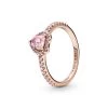 Pandora - Sparkl. Elevated Pink Heart Ring - Rosa Fg. -Gavefest 188421C04 48 1
