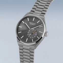 BERING - Automatic Herre Ur, Børstet Grå - Stål -Gavefest 19441 777 SideviewHalf