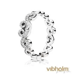 Pandora - Heart Swirls Ring - Sterlingsølv 197117CZ