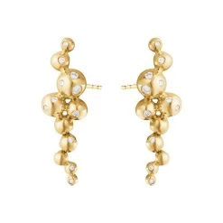 Georg Jensen - Moonlight Grapes Small øreringe, 0,08ct. - 18 Kt. Guld