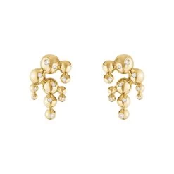 Georg Jensen - Moonlight Grapes Chandelier øreringe, 0,12ct. - 18 Kt. Guld