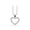 Scrouples - Dazzling Hjerte Halskæde, 0,15 Ct. - 14 Kt. Hvidguld Og Sølv -Gavefest 209266 1
