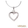 Elegant Hjertevedhæng I 14 Kt. Hvidguld 244858/2 -Gavefest 244858 2 1