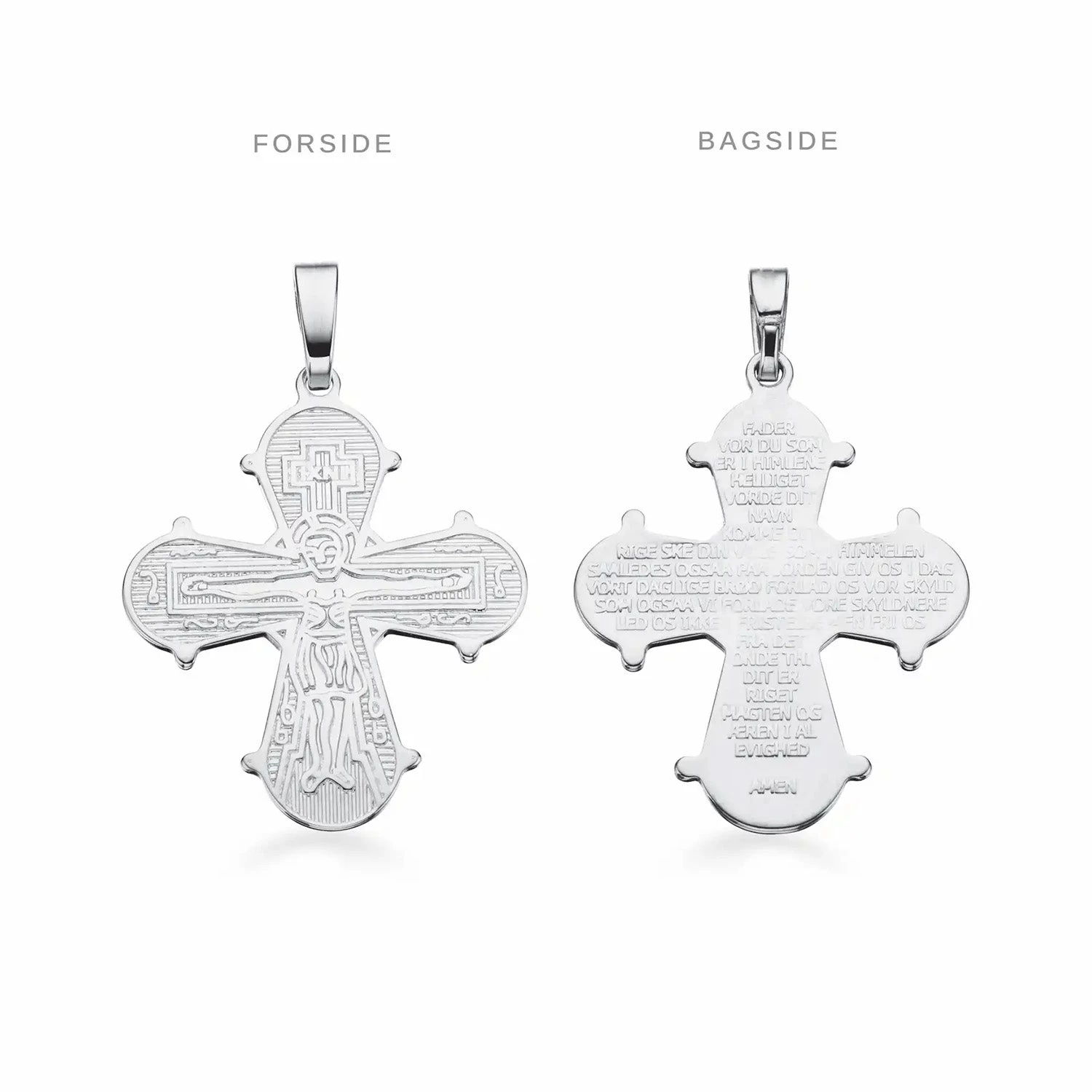 Scrouples - Dagmarkors Med Fadervor, 21x19mm - Sølv 3 Scrouples - Dagmarkors Med Fadervor, 21x19mm - Sølv