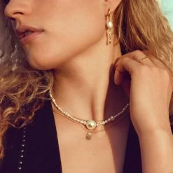 Maanesten - Marion Halskæde - Forgyldt Sølv -Gavefest 2654A 5