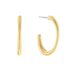 Calvin Klein - Playful Organic Shapes Creoler - Guld PVD