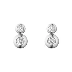 Georg Jensen - Aurora Øreringe - 18 Karat Hvidguld M/diamanter 3518432