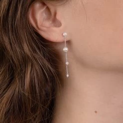 ByBiehl - Aura ørehængere - Sølv -Gavefest 4 3903WP R M