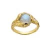 Maanesten - Calypso Ring, Månesten - Forgyldt Sølv -Gavefest 4801A 1