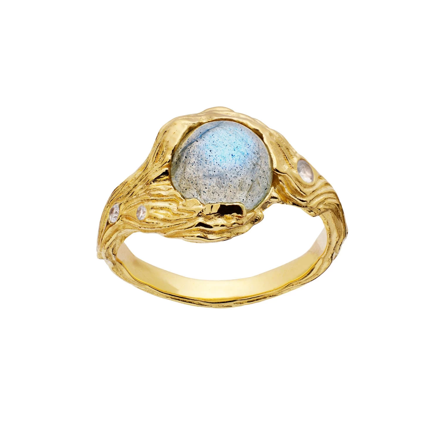 Maanesten - Calypso Ring, Månesten - Forgyldt Sølv 3 Maanesten - Calypso Ring, Månesten - Forgyldt Sølv