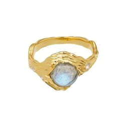 Maanesten - Calypso Ring, Månesten - Forgyldt Sølv 7 Maanesten - Calypso Ring, Månesten - Forgyldt Sølv -Gavefest 4801A 4