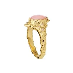 Maanesten - Etna Ring, Månesten - Forgyldt Sølv 6 Maanesten - Etna Ring, Månesten - Forgyldt Sølv -Gavefest 4802A 3