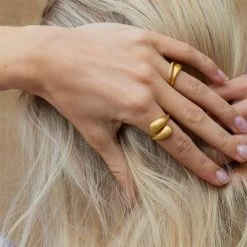 ByBiehl - Ocean Flow Duo Ring - Forgyldt Sølv -Gavefest 5 4206 GP 2