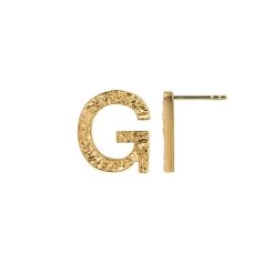 Jeberg Jewellery - I Am Me Bogstav ørestik, 1 Stk. - Forgyldt Sølv 28 Jeberg Jewellery - I Am Me Bogstav ørestik, 1 Stk. - Forgyldt Sølv -Gavefest 52200 G