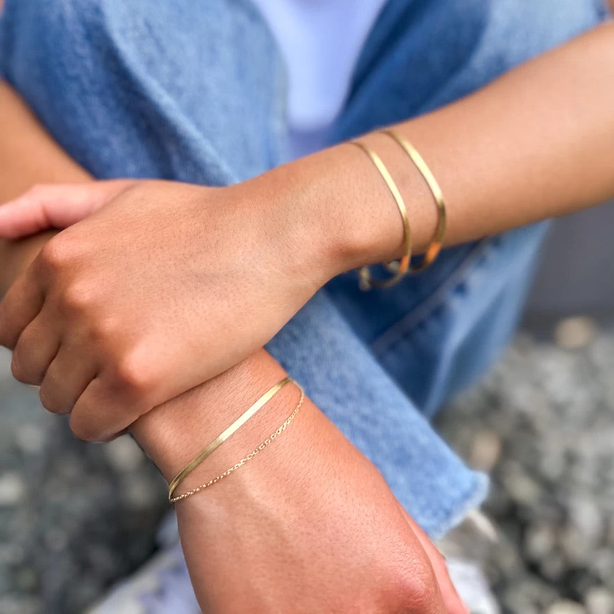 LuvaLu Jewellery - Petit Évry Armbånd, 16+3cm - Forgyldt Sølv 5 LuvaLu Jewellery - Petit Évry Armbånd, 16+3cm - Forgyldt Sølv - Billede 3