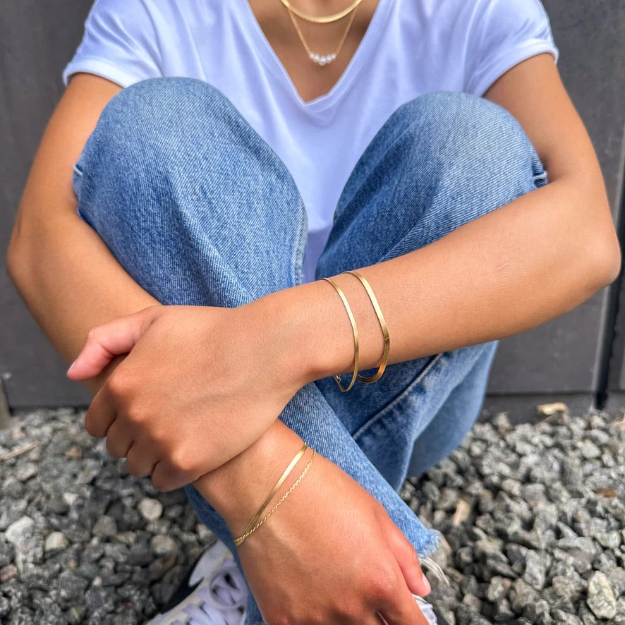 LuvaLu Jewellery - Petit Évry Armbånd, 16+3cm - Forgyldt Sølv 6 LuvaLu Jewellery - Petit Évry Armbånd, 16+3cm - Forgyldt Sølv - Billede 4