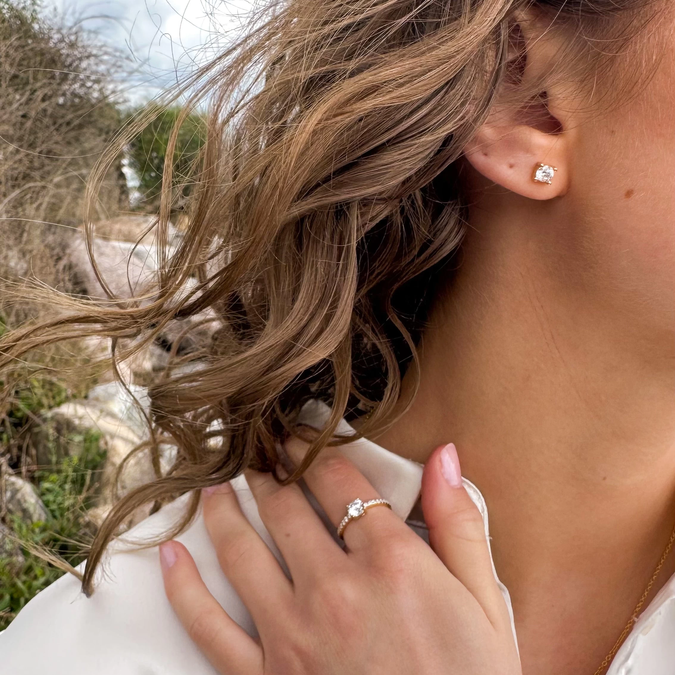 View Jewellery - Lady ørestikker - Forgyldt Sølv 5 View Jewellery - Lady ørestikker - Forgyldt Sølv - Billede 3