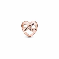 Christina Jewelry & Watches - Infinity Love Charm - Rosa Forgyldt