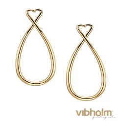 Christina Jewelry & Watches - Hjerte Øreringe 35 Mm - Forgyldt Sølv 670-G35Heart