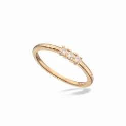 Scrouples - Kleopatra Alliancering - 14 Kt. Guld 3 X 0,04 Ct.