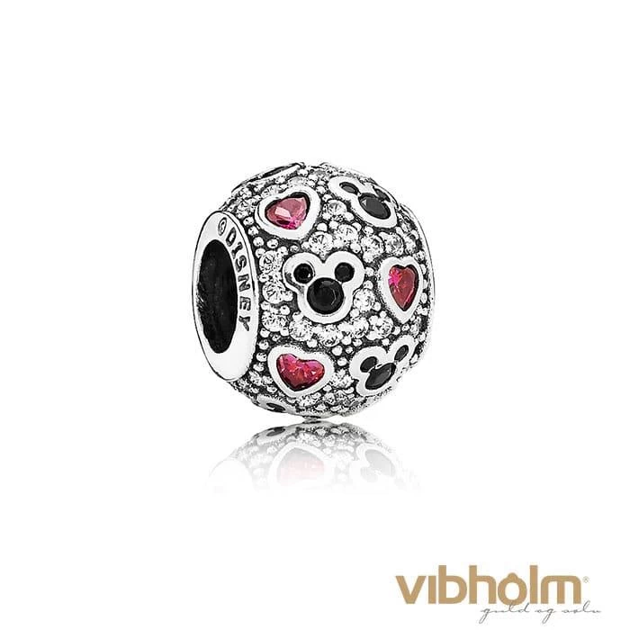 Pandora Disney Sparkling Mickey & Hearts Charm - Sterlingsølv 791457CZ 3 Pandora Disney Sparkling Mickey & Hearts Charm - Sterlingsølv 791457CZ