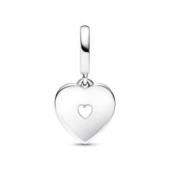 Pandora - Pearlescent White Heart Charm - Sølv -Gavefest 792649C01 2