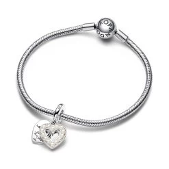 Pandora - Pearlescent White Heart Charm - Sølv -Gavefest 792649C01 3