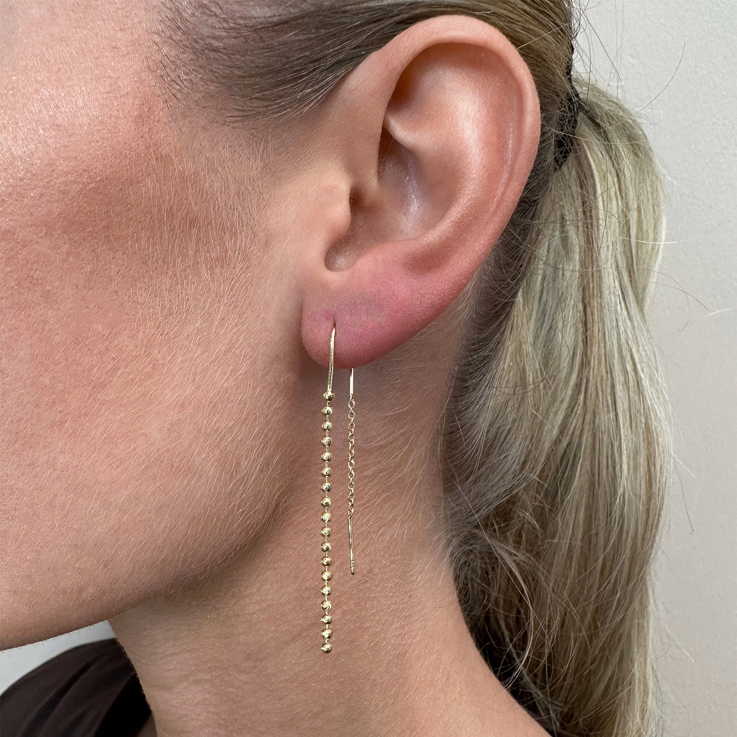 LuvaLu Jewellery – Strasbourg ørekæder - Forgyldt Sølv 4 LuvaLu Jewellery – Strasbourg ørekæder - Forgyldt Sølv - Billede 2