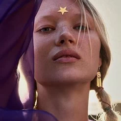 Maanesten - Malin øreringe - Forgyldt Sølv -Gavefest 9800A 2 9177e71d 8876 4d93 bedb 3e1cb724dfd0