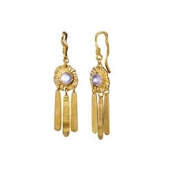 Maanesten - Malin øreringe - Forgyldt Sølv -Gavefest 9800A 4