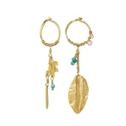 Maanesten - Vicky øreringe - Forgyldt Sølv -Gavefest 9812A 3