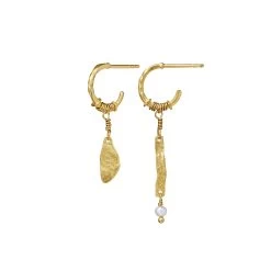 Maanesten - Noor øreringe - Forgyldt Sølv -Gavefest 9817A 3