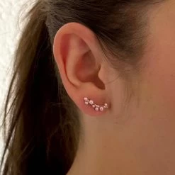 Nuni Copenhagen - Philadelphia ørestik - Forgyldt Sølv -Gavefest A1264 ROSE 2