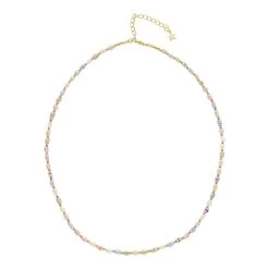 Nuni Copenhagen - Lia Pastel Multi Halskæde - Forgyldt Sølv