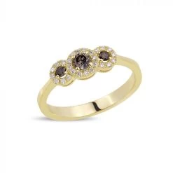 Nuran - Cordelia Ring, Brun - 14 Kt. Guld -Gavefest A3050 041 RG 3