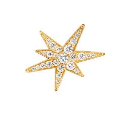 Ole Lynggaard Copenhagen - Funky Stars Lille ørestik, 0,12ct Tw/vs - 18 Kt. Guld