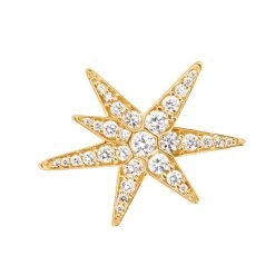 Ole Lynggaard Copenhagen - Funky Stars Mellem ørestik, 0,18ct - 18 Kt. Guld