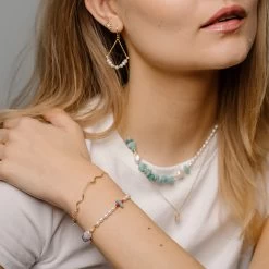 WiOGA - Kathleen Armbånd - Forgyldt Sølv -Gavefest B 8241 GP 2