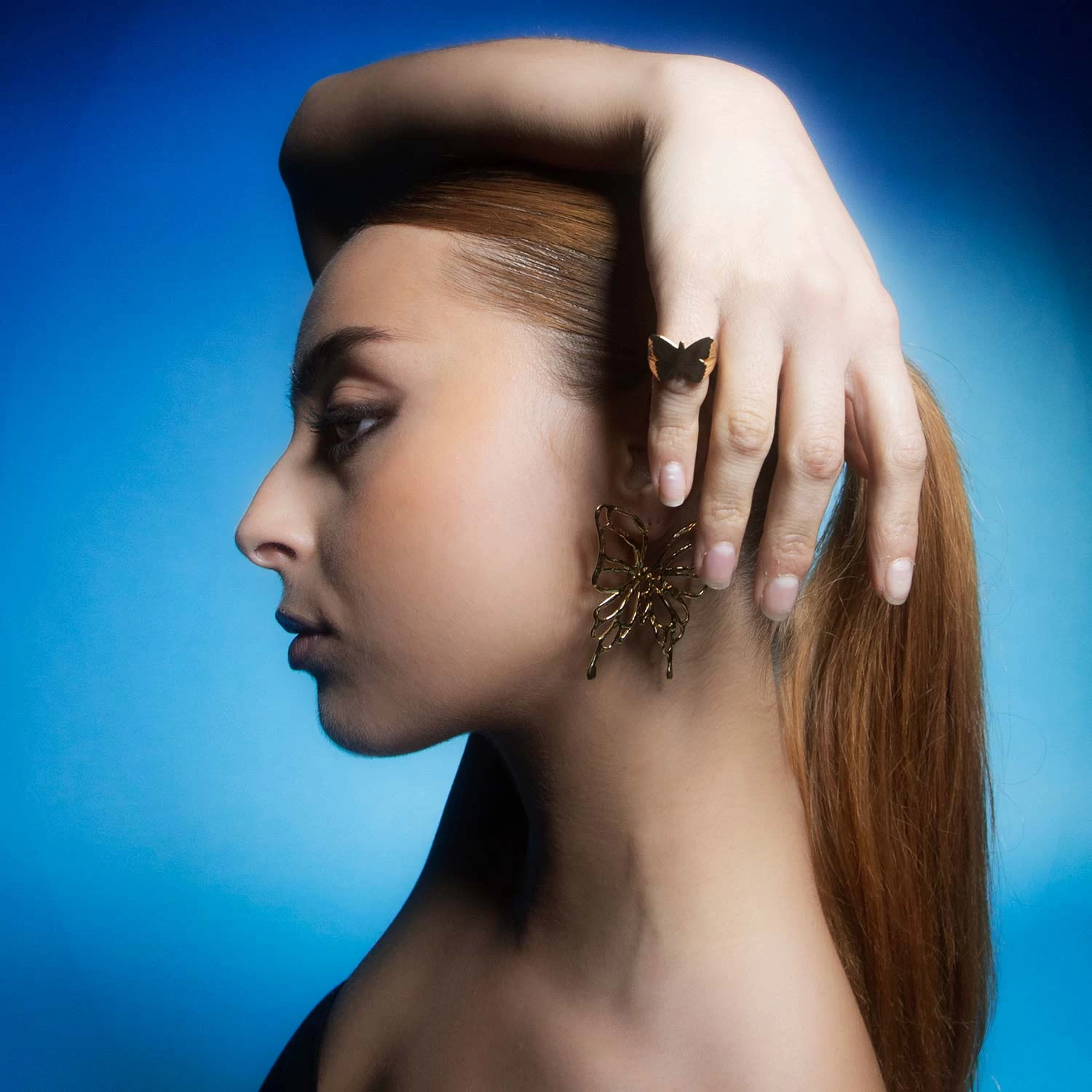 Jane Kønig - Big Butterfly ørering - Forgyldt Sølv 5 Jane Kønig - Big Butterfly ørering - Forgyldt Sølv - Billede 3