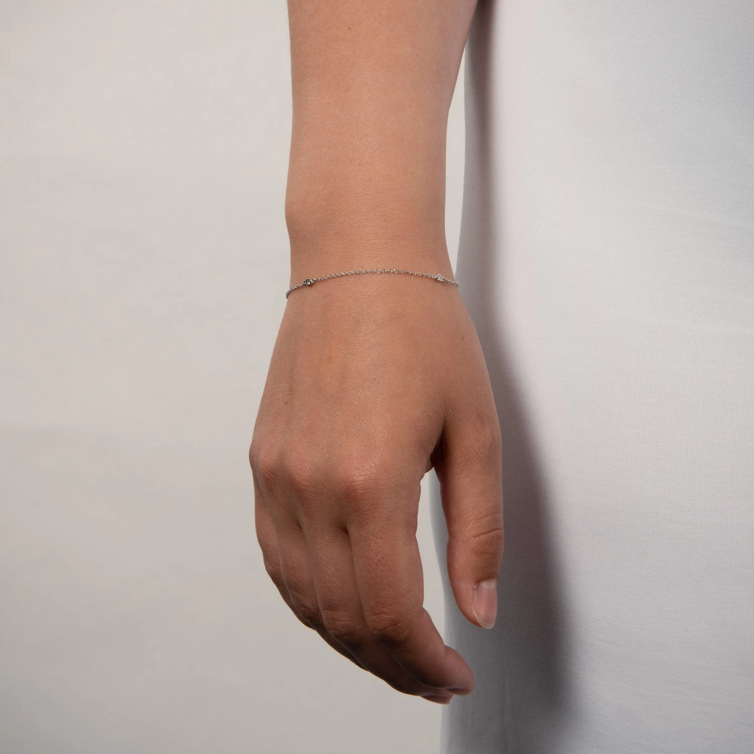 Diamond By Vibholm - Armbånd, 0,09 Ct. W/si, 19 Cm - 14 Kt. Hvidguld 4 Diamond By Vibholm - Armbånd, 0,09 Ct. W/si, 19 Cm - 14 Kt. Hvidguld - Billede 2