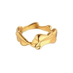 Jane Kønig - Big Drippy Ring - Forgyldt Sølv -Gavefest BDR H22 G 2