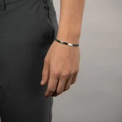 Vibholm Men - Fladt Panser Armbånd, 16 + 3 Cm - Stål